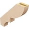 Ekena Millwork 3-inch W x 16-inch D x 16-inch H Ridgewood Rough Cedar Woodgrain TimberThane Knee Brace, Primed BRCUR03X16X16RIDRCPR - alternate 3